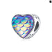 Romantic 925 Sterling Silver Rainbow Heart Colour Enamel