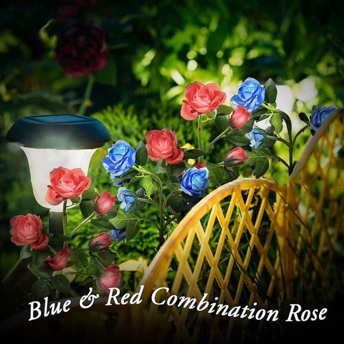 Rose Flower Led Solar Lamp For Garden Decoration