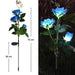 Rose Flower Led Solar Lamp For Garden Decoration