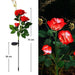 Rose Flower Led Solar Lamp For Garden Decoration