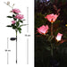 Rose Flower Led Solar Lamp For Garden Decoration