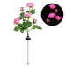 Rose Flower Led Solar Lamp For Garden Decoration