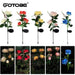 Rose Flower Led Solar Lamp For Garden Decoration