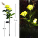 Rose Flower Led Solar Lamp For Garden Decoration