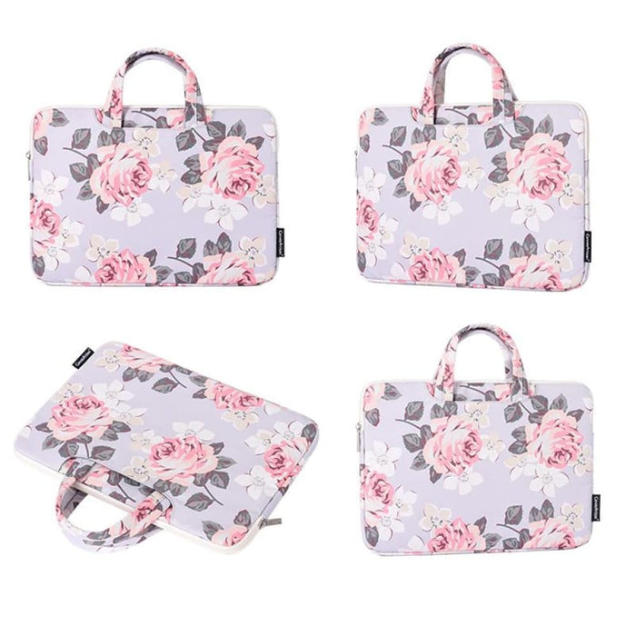 Rose Pattern Laptop Case Bag Computer Liner With Handle