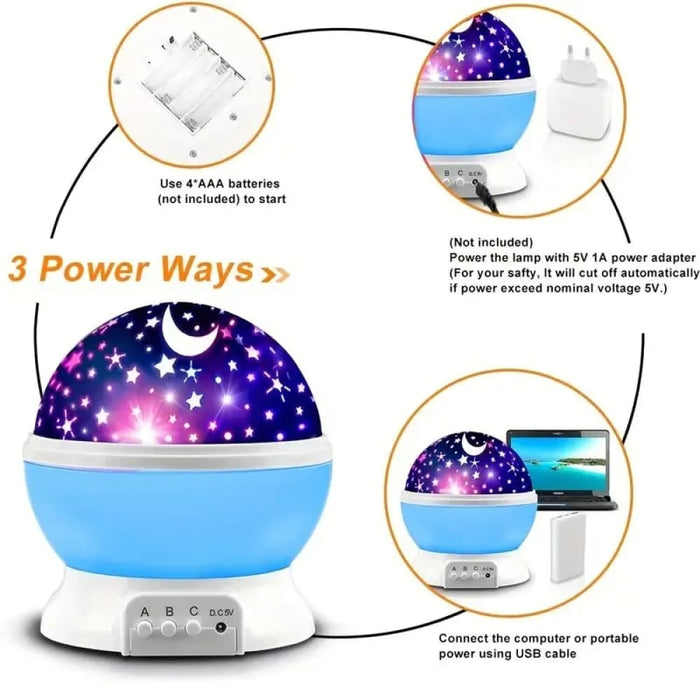 Rotating Starry Sky Led Night Light For Kids