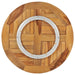 Rotating Table Disk Solid Teak Wood Aktnl