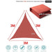 Rust Red 300d Triangle Patio Shade Sail Waterproof Awning