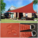 Rust Red 300d Triangle Patio Shade Sail Waterproof Awning