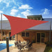 Rust Red 300d Triangle Patio Shade Sail Waterproof Awning