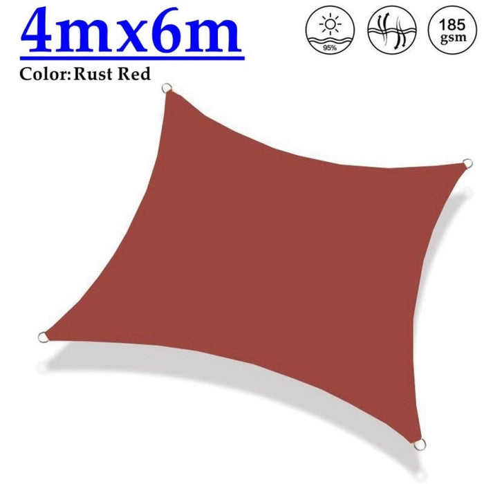 Rust Red Thicken Densified Hdpe Anti-uv Terrace Sunshade