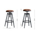 4x Rustic Industrial Bar Stool Kitchen Barstool Swivel