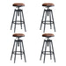 4x Rustic Industrial Bar Stool Kitchen Barstool Swivel