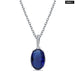 S925 Necklace For Women Silver Colour Blue Crystal Shell