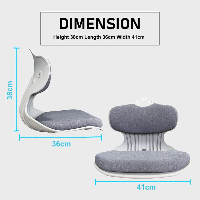 Samgong 2 Set Grey Slender Chair Posture Correction Seat