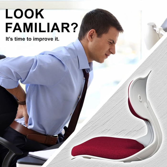 Samgong Red Slender Chair Posture Correction Seat Floor