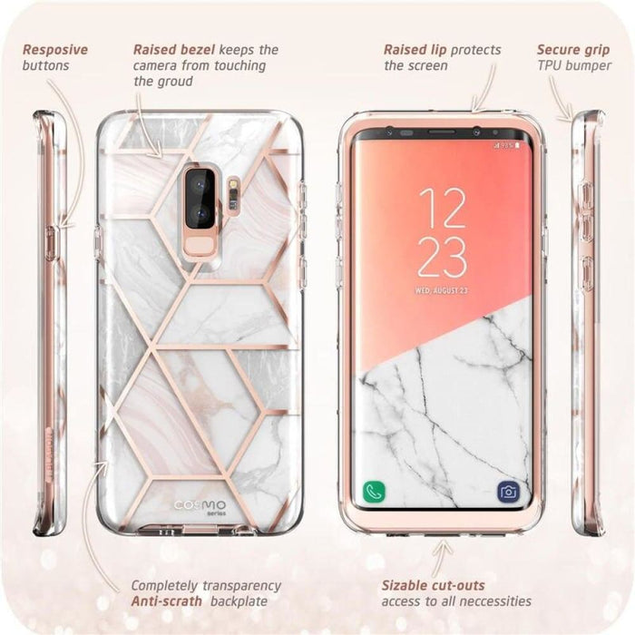 Samsung Galaxy S9 Cosmo Full-body Glitter Marble Bumper