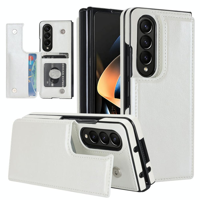 For Samsung Galaxy z Fold4 Double Buckle Card Slot Foldable