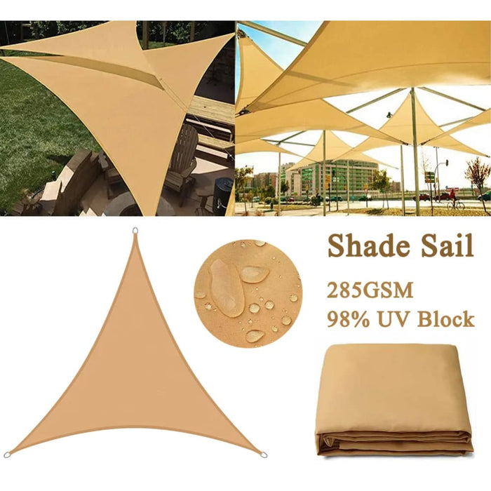 Sand Yellow Triangle Sunshade Outdoor Sun Shelter