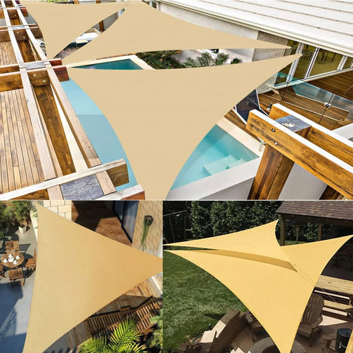 Sand Yellow Triangle Sunshade Outdoor Sun Shelter