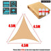 Sand Yellow Triangle Sunshade Outdoor Sun Shelter