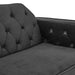 Sarantino Faux Velvet Tufted Sofa Bed Couch Futon - Black