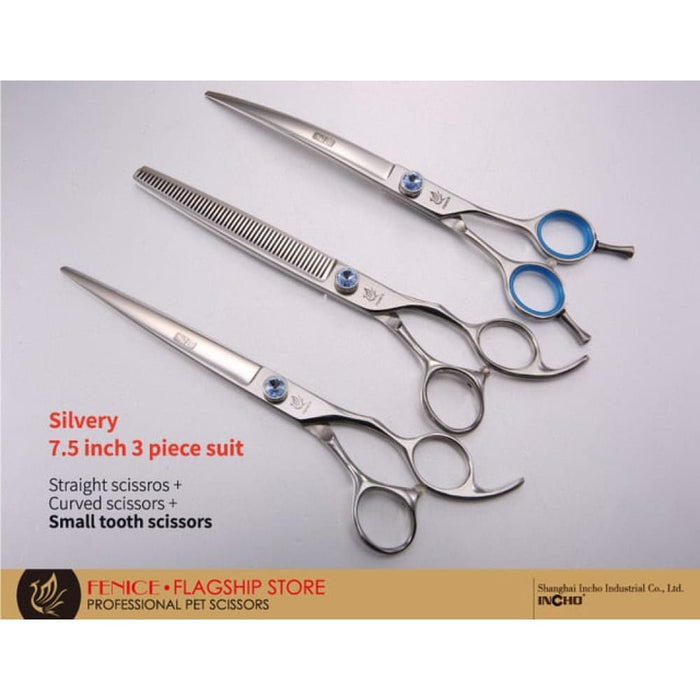 Dog Scissors Set Straight Thinning Curved Pet Grooming Kits