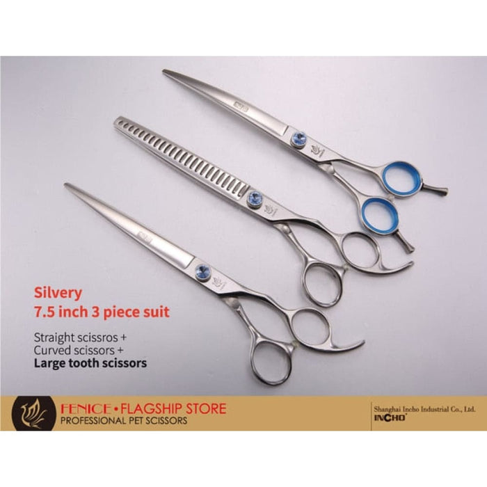 Dog Scissors Set Straight Thinning Curved Pet Grooming Kits