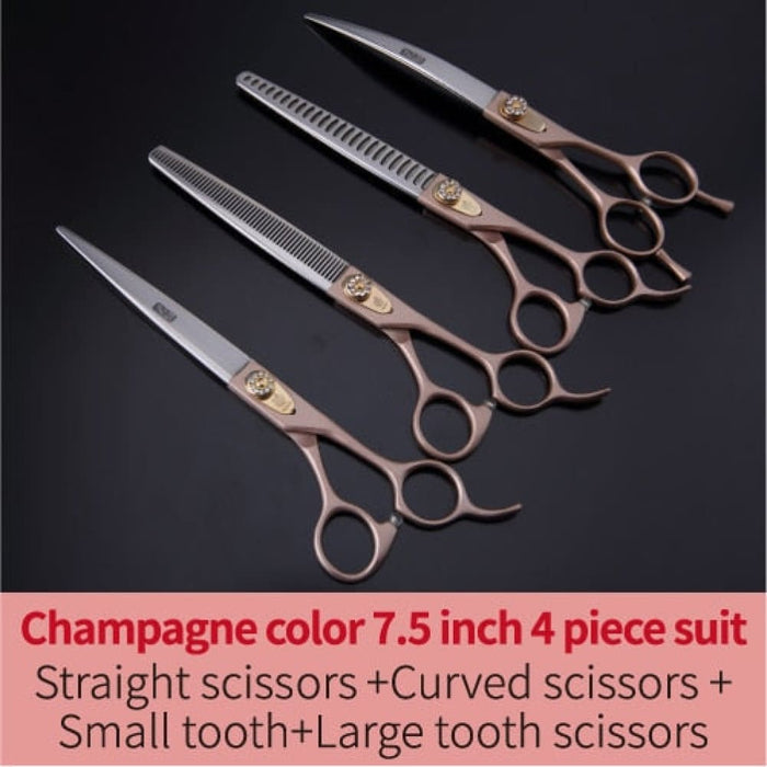 Dog Scissors Set Straight Thinning Curved Pet Grooming Kits