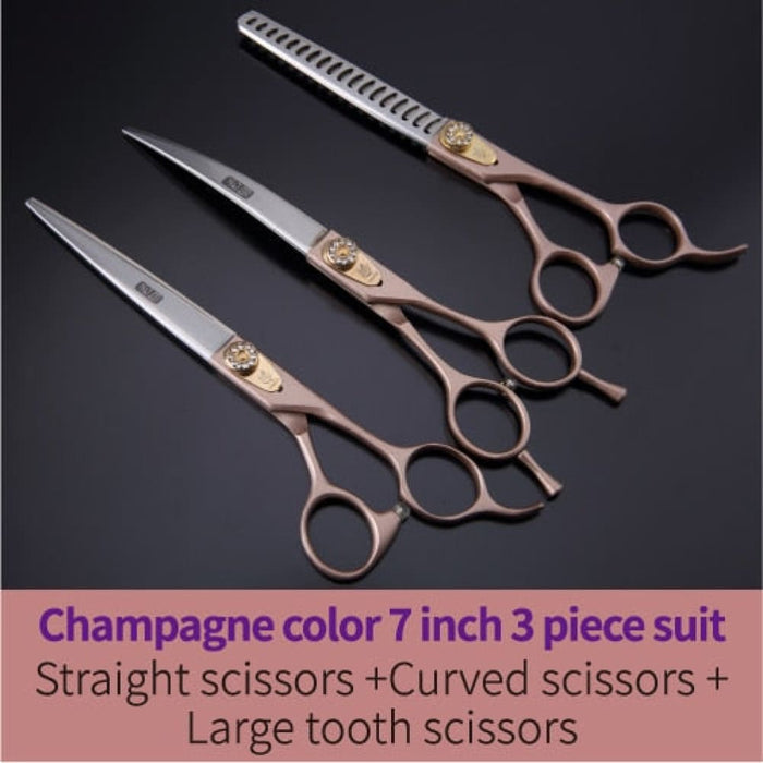 Dog Scissors Set Straight Thinning Curved Pet Grooming Kits