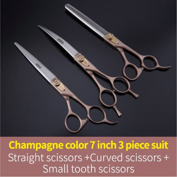 Dog Scissors Set Straight Thinning Curved Pet Grooming Kits