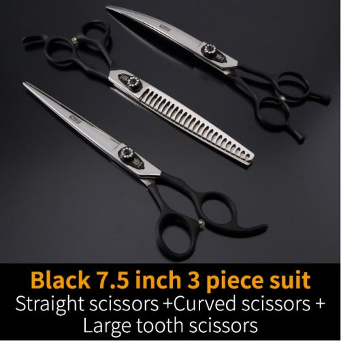 Dog Scissors Set Straight Thinning Curved Pet Grooming Kits