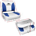 Seamanship Set Of 2 Folding Swivel Boat Seats - White & Blue