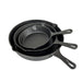 Pre Seasoned Cast Iron Skillet Fry Pan Set 3 Pcs Frying