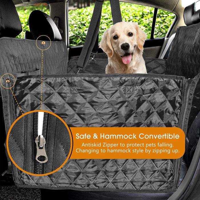 Dog Car Seat Cover 100% Waterproof With Side Flaps Pet