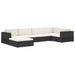 Sectional Corner Chair 1 Pc With Cushions Poly Rattan Black