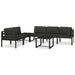 Sectional Corner Sofa 1 Pc With Cushions Aluminium