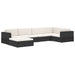 Sectional Footrest 1 Pc With Cushion Poly Rattan Black Alnbx