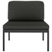 Sectional Middle Sofa With Cushions Aluminium Anthracite