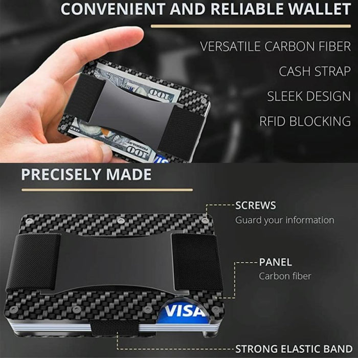 Secure Rfid Carbon Fiber Card Holder