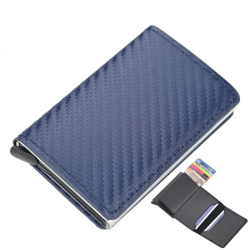 Secure Rfid Plaid Leather Wallet With Automatic Eject Card