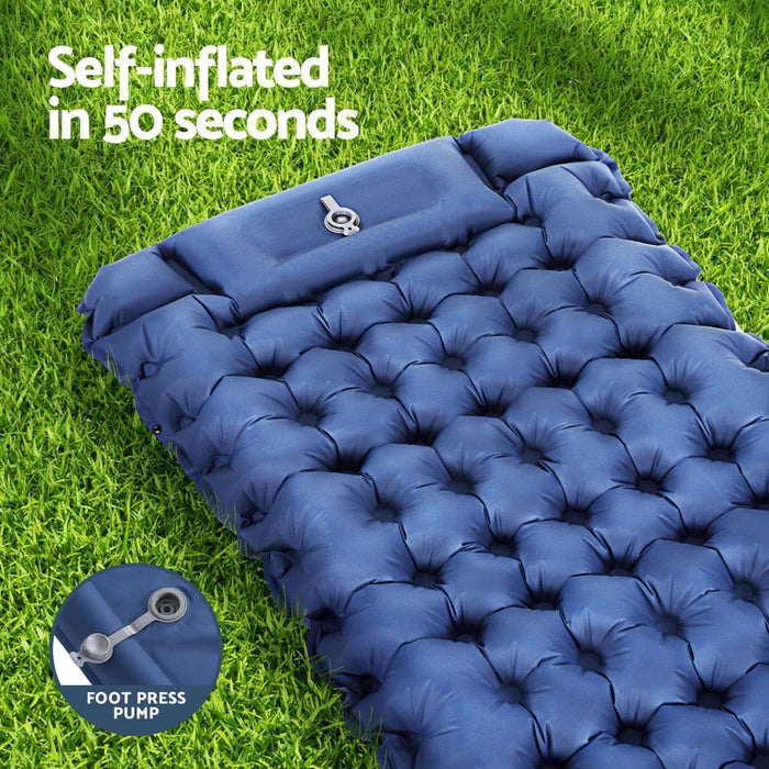 Self Inflating Mattress Camping Sleeping Mat Air Bed Single