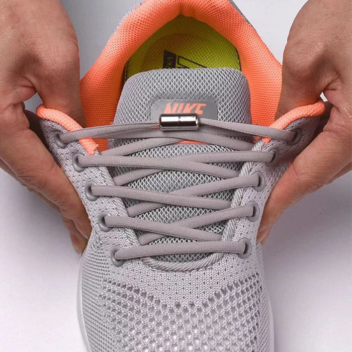 Semicircle No Tie Elastic Sneakers Metal Lock Lazy Shoe