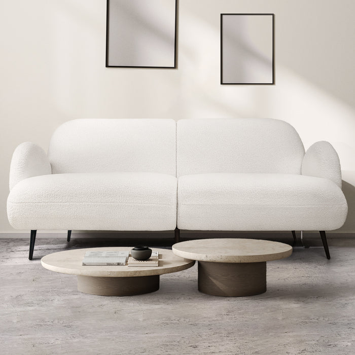 Cloud Sofa 3 Seater Sherpa Fleece White