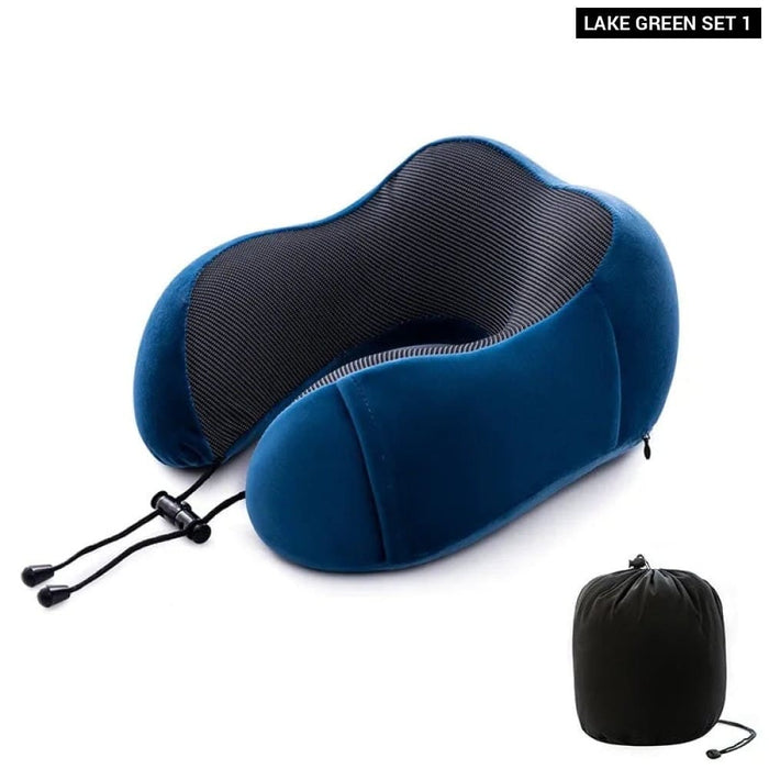 U Shaped Memory Foam Cervical Neck Pillow For Airplane