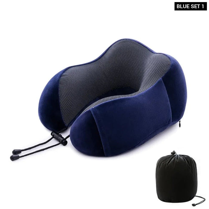 U Shaped Memory Foam Cervical Neck Pillow For Airplane