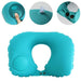 U Shaped Portable Inflatable Manual Pressurized Neck Pillow