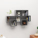 Car-shaped Wall Shelf Glossy Look Grey Chipboard Nbixpn