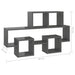 Car-shaped Wall Shelf Glossy Look Grey Chipboard Nbixpn