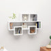 Car-shaped Wall Shelf Glossy Look White Chipboard Nbixpl